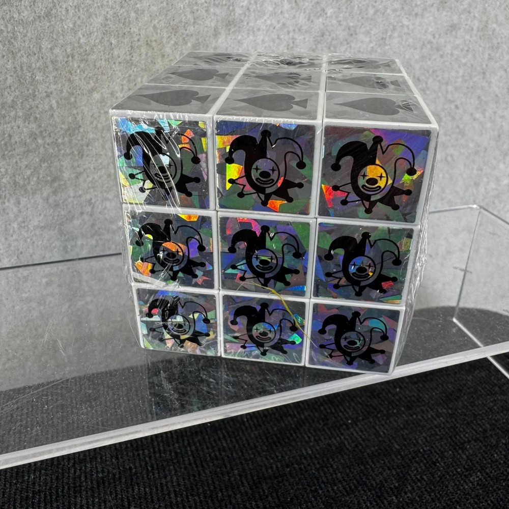 Greenbrier International Holographic 3D Puzzle Cube Playing Card Suits Jester